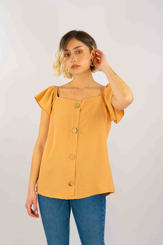 Blusa Corsario Botones En Delantero